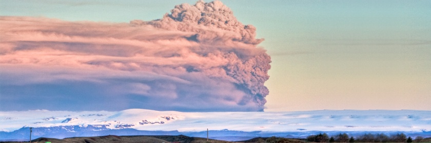 The plume from the 2010 eruption of Iceland's Eyjafjallajökull volcano. Credit: Gunnlaugur por Briem/Flickr/Creative Commons