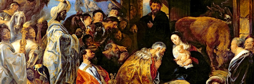 The Magi visiting Jesus by Flemish painter Jacob Jordaens (1593-1678)