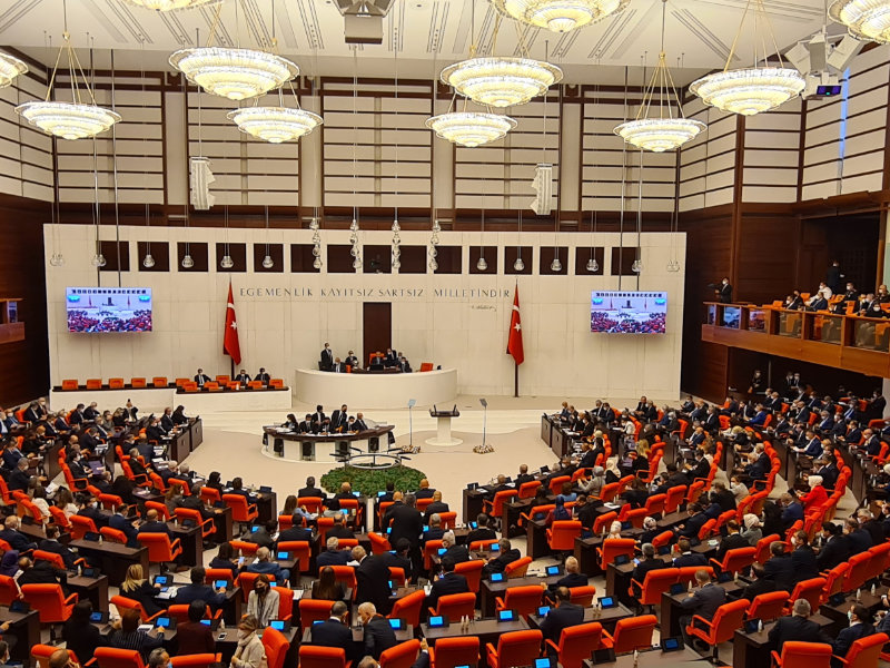 Inside the Grand National Assembly of Turkey