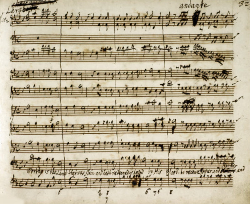 Worthy is the Lamb, a page from Handel's Messiah