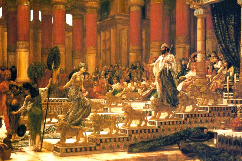 Painting of the Queen of Sheba visiting King Solomon by Edward Poynter