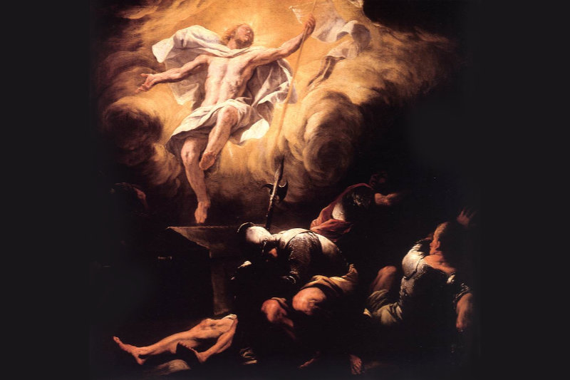 Painting of the resurrection of Jesus Christ by Luca Giordano