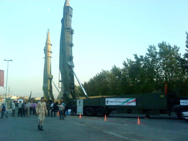 Iranian ballistic missiles on display in 2012