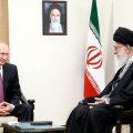 Iran's Supreme Leader, Ali Khamenei, meeting with Russian President Vladimir Putin in 2016