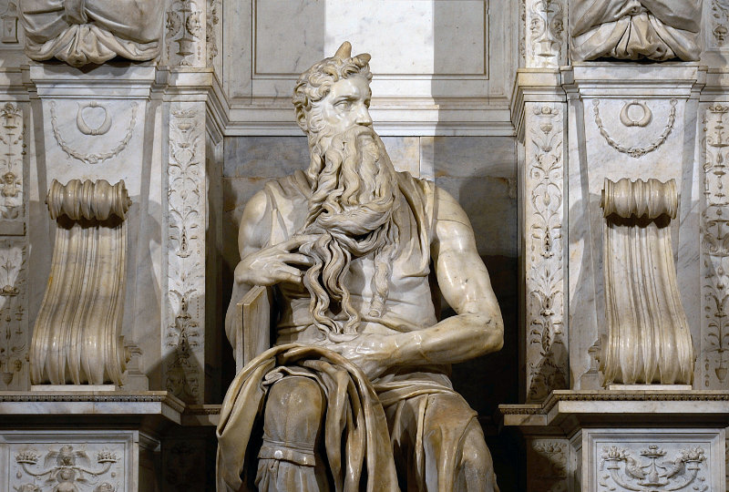 Michelangelo's Moses with horns, The Vatican, Rome