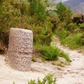 A Roman milestone on the road between the Iberian cities of Bracara Augusta and Asturica Augusta
