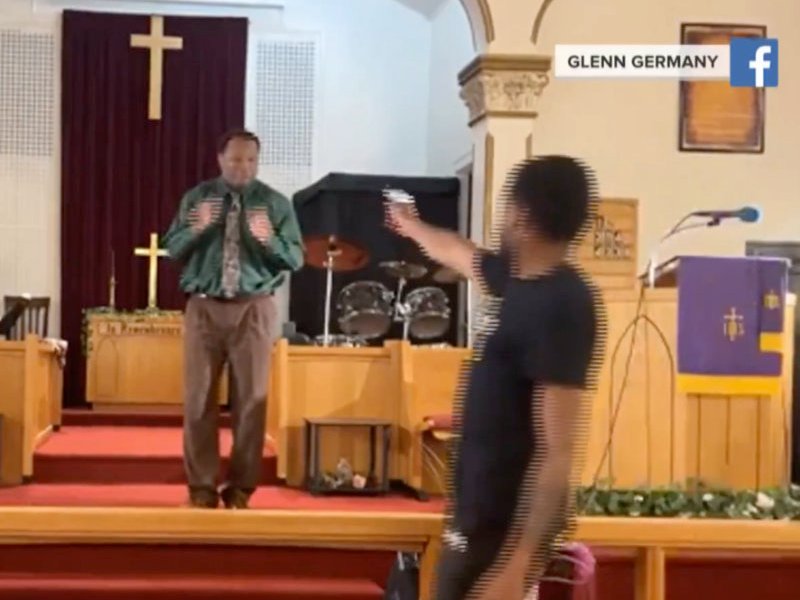 Pastor miraculously saved as gun misfires during Sunday service